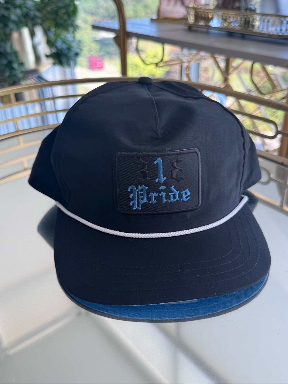 Lions 313 Pride Black & Blue Rope-Trim Cap
